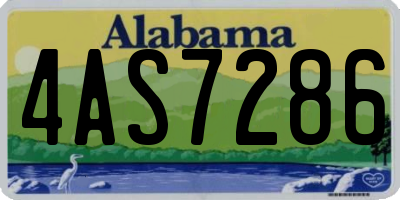 AL license plate 4AS7286