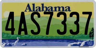 AL license plate 4AS7337