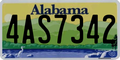 AL license plate 4AS7342