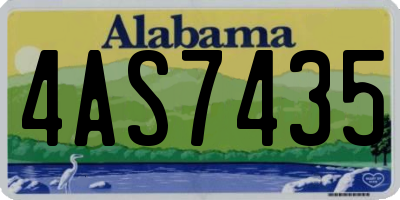 AL license plate 4AS7435