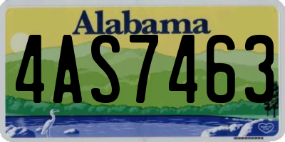 AL license plate 4AS7463