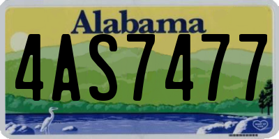 AL license plate 4AS7477