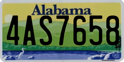 AL license plate 4AS7658