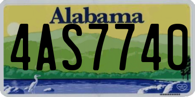 AL license plate 4AS7740