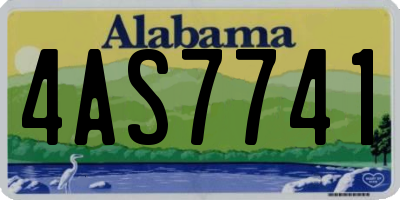 AL license plate 4AS7741