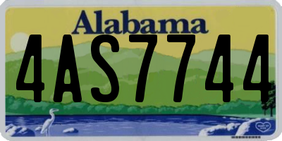 AL license plate 4AS7744