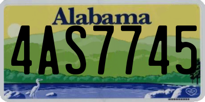 AL license plate 4AS7745