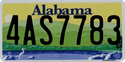 AL license plate 4AS7783
