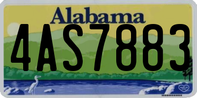 AL license plate 4AS7883