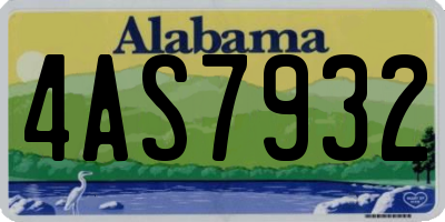 AL license plate 4AS7932