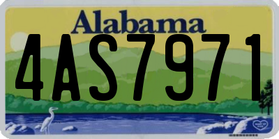 AL license plate 4AS7971