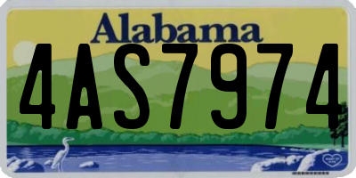 AL license plate 4AS7974