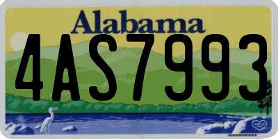 AL license plate 4AS7993