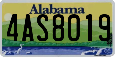 AL license plate 4AS8019