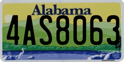 AL license plate 4AS8063