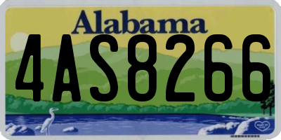 AL license plate 4AS8266