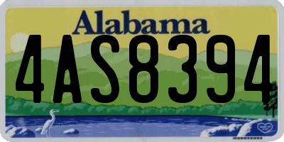 AL license plate 4AS8394