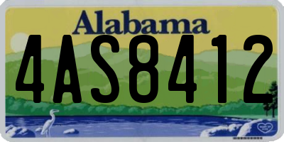 AL license plate 4AS8412