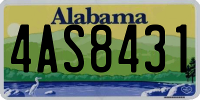 AL license plate 4AS8431