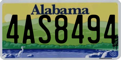 AL license plate 4AS8494