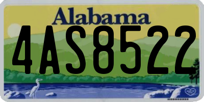 AL license plate 4AS8522