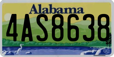 AL license plate 4AS8638
