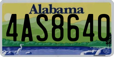 AL license plate 4AS8640