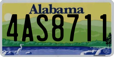 AL license plate 4AS8711