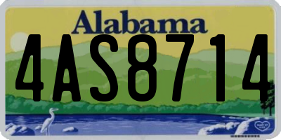 AL license plate 4AS8714