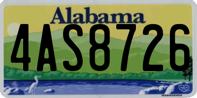 AL license plate 4AS8726