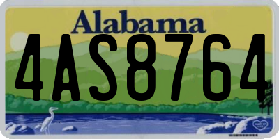AL license plate 4AS8764