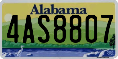 AL license plate 4AS8807