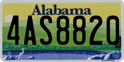 AL license plate 4AS8820