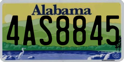 AL license plate 4AS8845