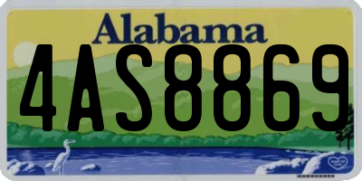 AL license plate 4AS8869