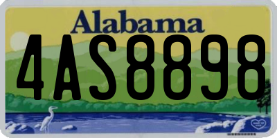 AL license plate 4AS8898