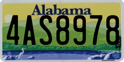 AL license plate 4AS8978