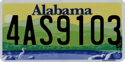 AL license plate 4AS9103