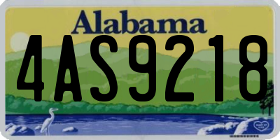 AL license plate 4AS9218