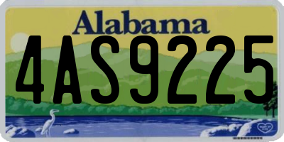 AL license plate 4AS9225
