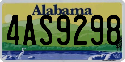 AL license plate 4AS9298