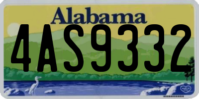 AL license plate 4AS9332