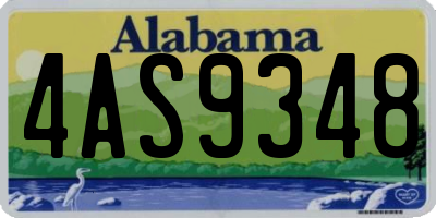 AL license plate 4AS9348