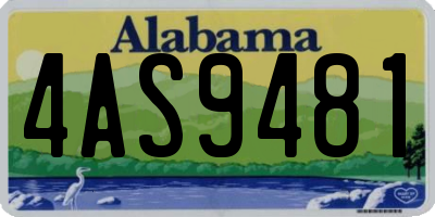 AL license plate 4AS9481