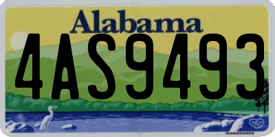 AL license plate 4AS9493