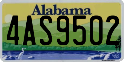 AL license plate 4AS9502