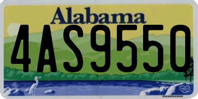AL license plate 4AS9550