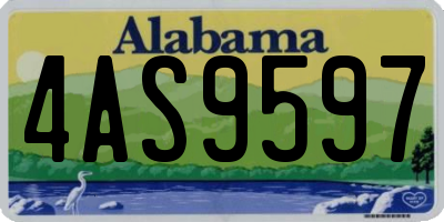 AL license plate 4AS9597