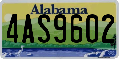 AL license plate 4AS9602