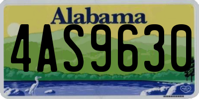 AL license plate 4AS9630